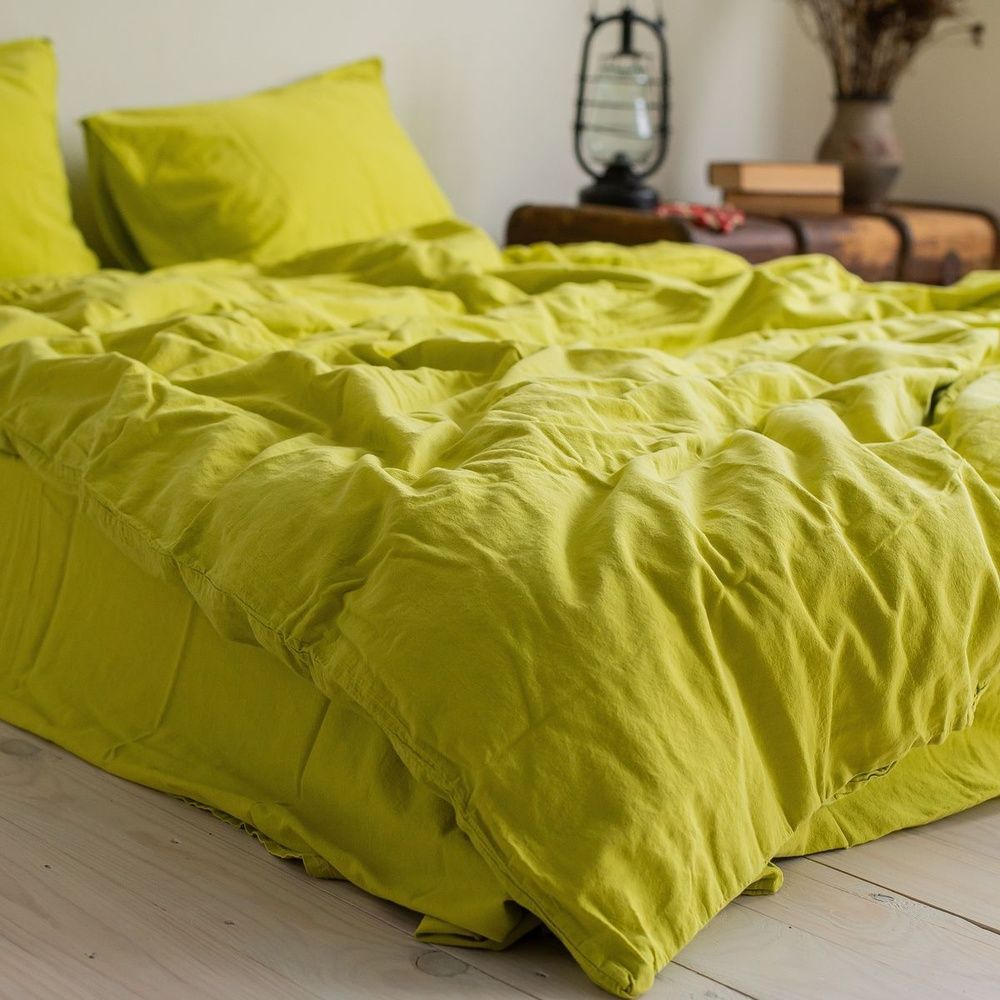 Постельное белье вареный хлопок LA MODNO STONEWASHED LIME