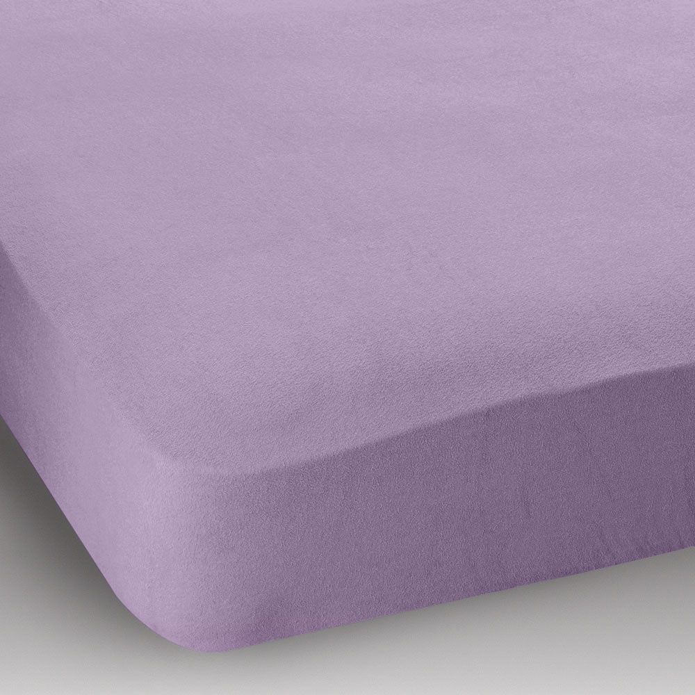 Простыня махровая на резинке U-tek Jersey Lilac