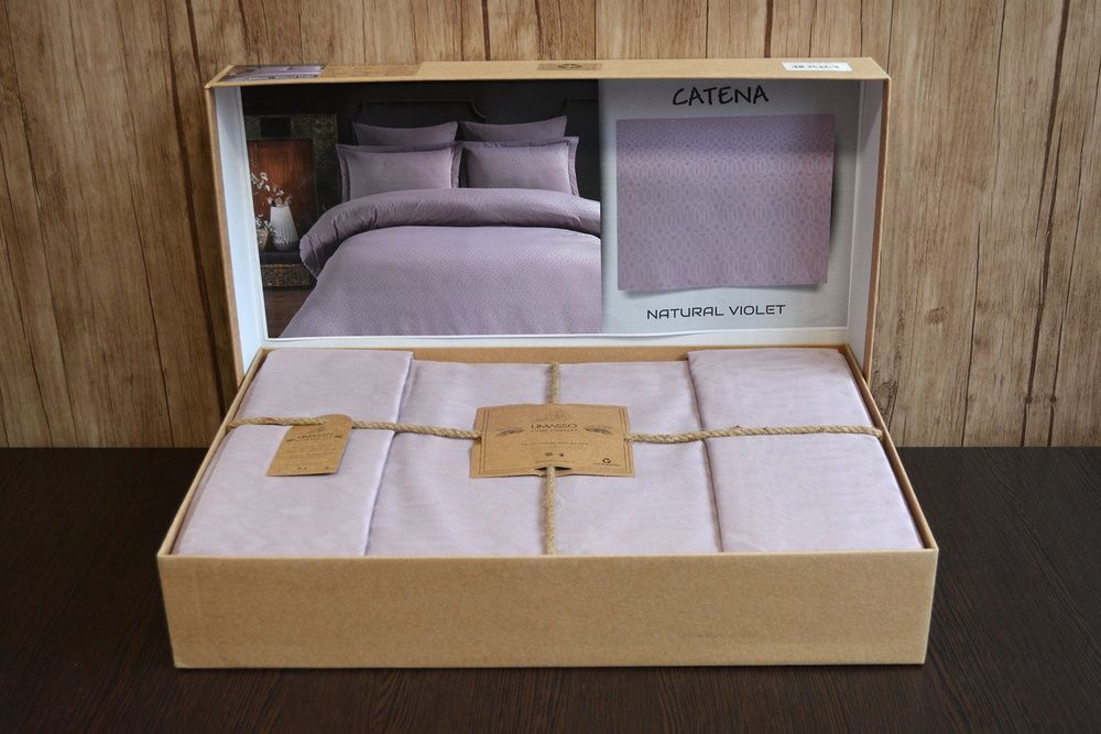 Постельное белье Limasso Jacquard Ranforse Catena Natural Violet