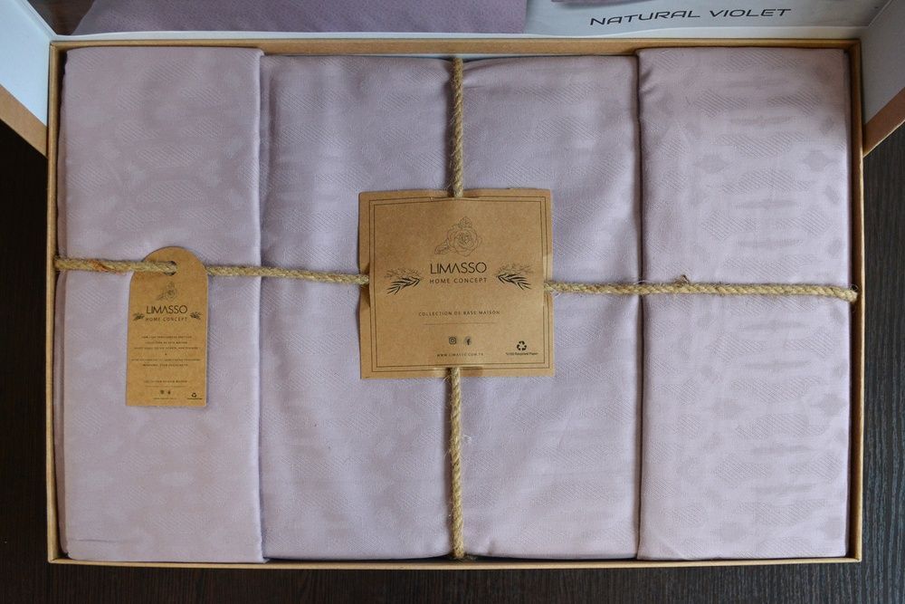 Постельное белье Limasso Jacquard Ranforse Catena Natural Violet