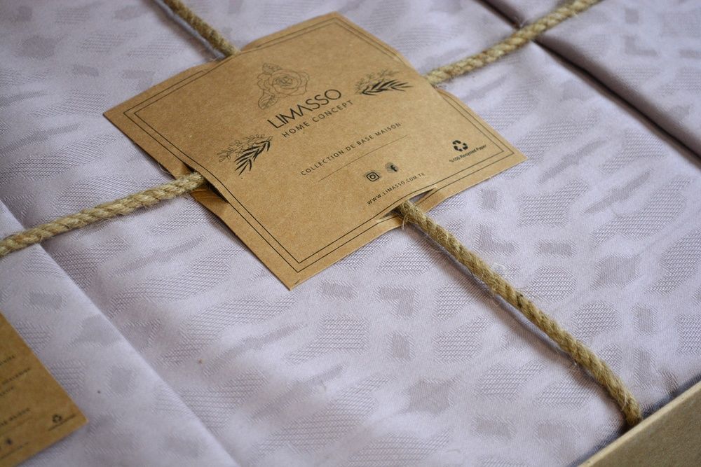 Постельное белье Limasso Jacquard Ranforse Catena Natural Violet