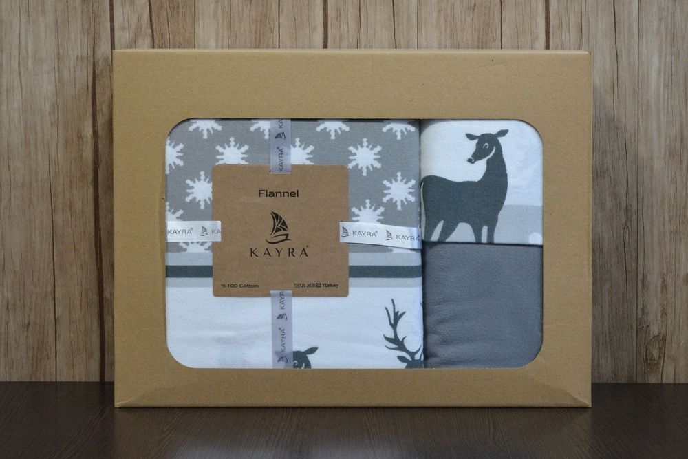 Постільна білизна фланель Kayra Noel Gri