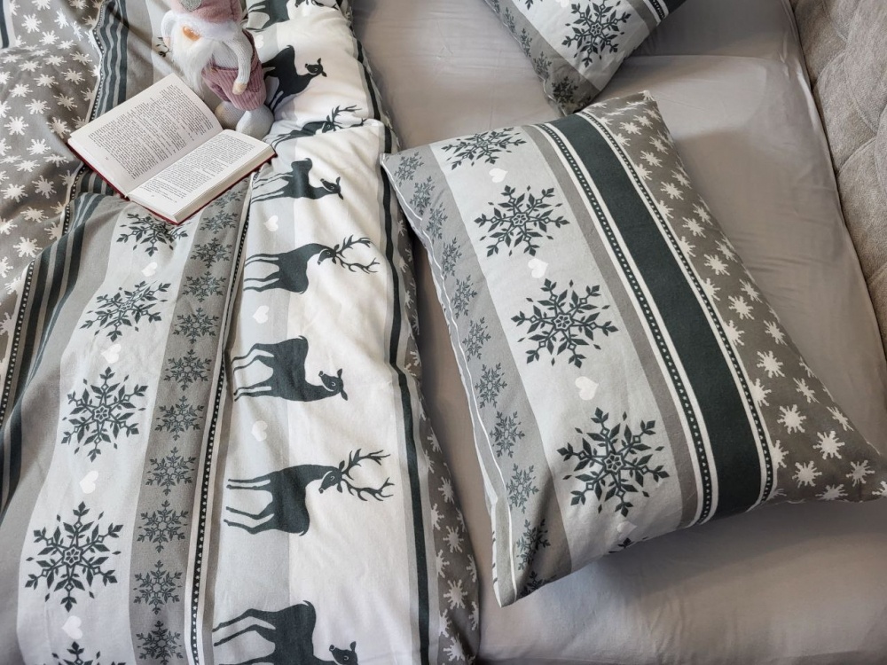 Постільна білизна фланель Комфорт текстиль Фантом/сірий, Turkish flannel