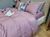 Простирадло на резинці варена бавовна Комфорт Текстиль Mauve, Washed Cotton W1181