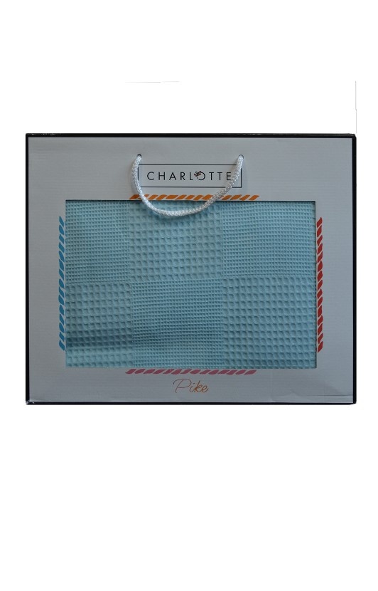 Простынь-покрывало вафельное пике Charlotte Ugurlu голубой