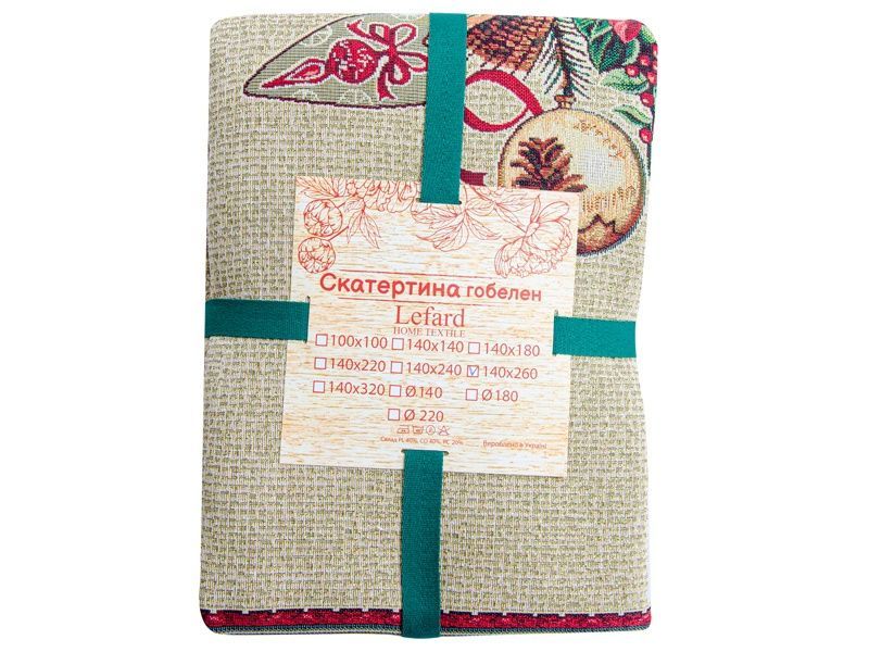 Новорічна скатертину Lefard HOME TEXTILE Гобелен SANTA CLAUS
