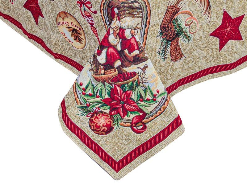 Новорічна скатертину Lefard HOME TEXTILE Гобелен SANTA CLAUS