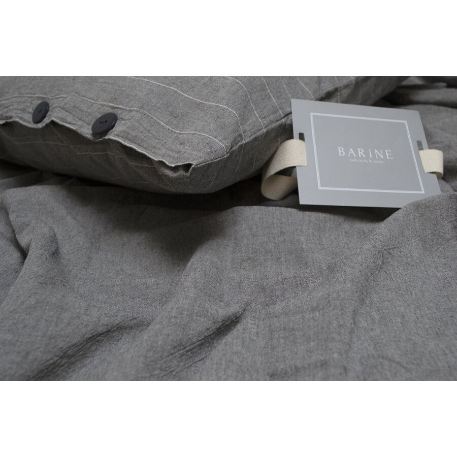 Постельное белье Barine Washed cotton Suit antrasit