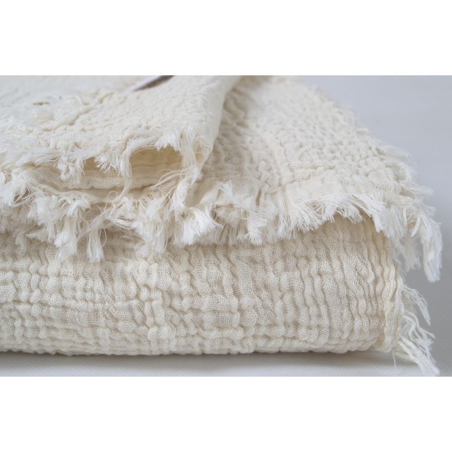 Покрывало муслиновое Lotus Home - Larna muslin cream, Кремовый, Полуторный, 160х200 см, Без наволочек