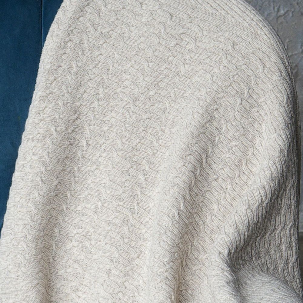 Вязаный плед Betires Rosetta Beige