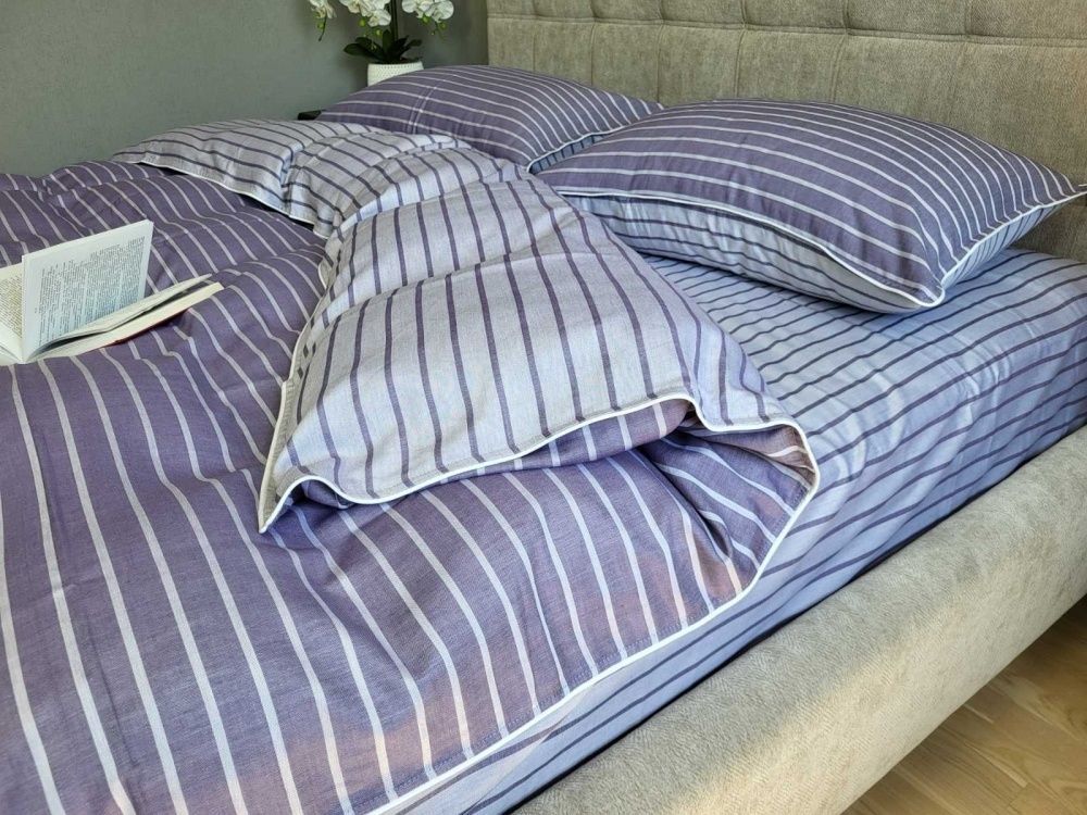Постельное бельё сатин премиумм бамбук Комфорт Текстиль Bamboo BLUEBERRY-GRAY