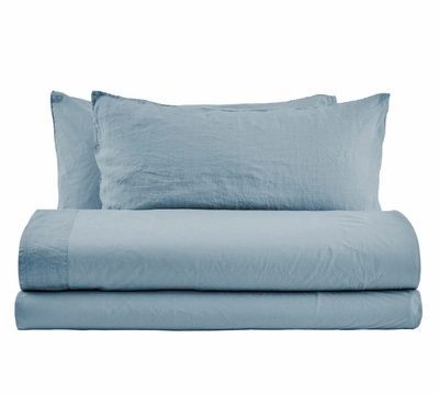 Італійська постільна білизна льон Biancoperla Niagara Regolo