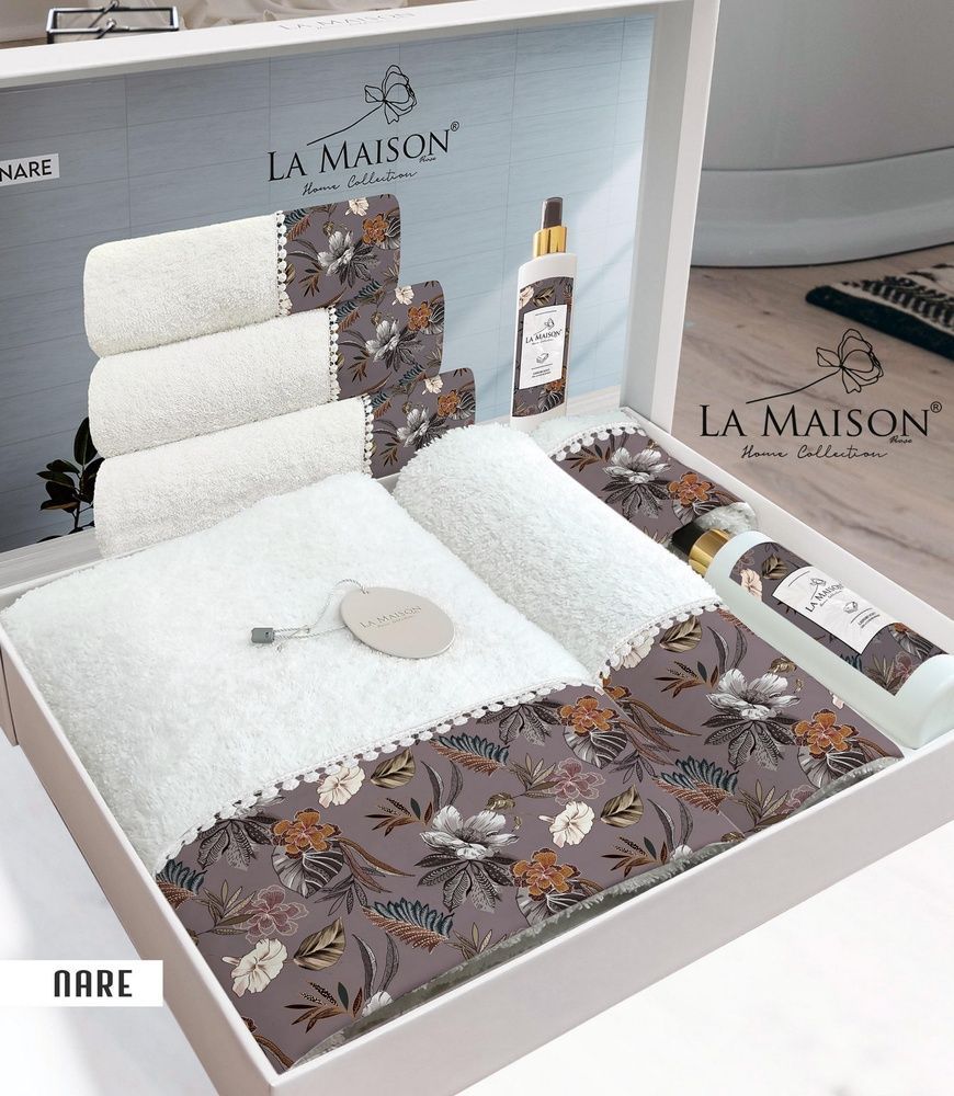 Набір рушників з ароматом La Maison Nare Ekru (3шт)