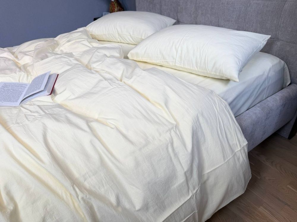 Пододеяльник вареный хлопок Комфорт Текстиль Pastel Yellow, Washed Cotton W1381