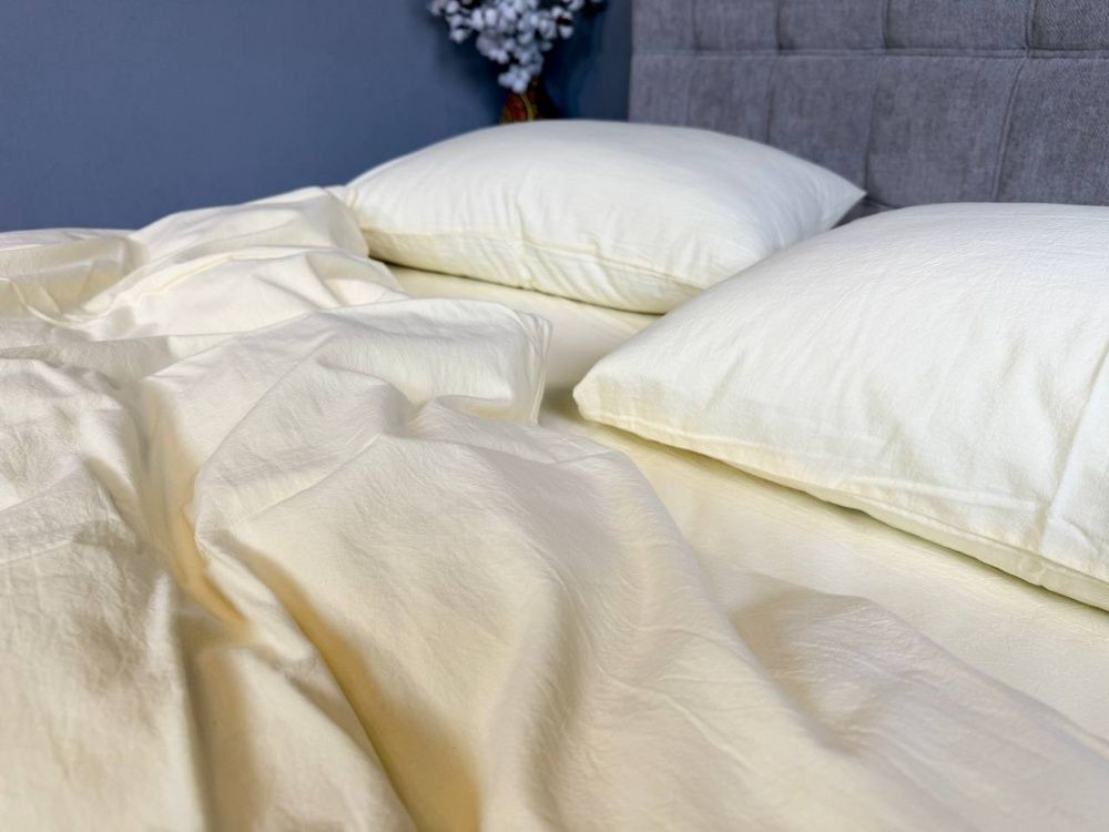 Пододеяльник вареный хлопок Комфорт Текстиль Pastel Yellow, Washed Cotton W1381