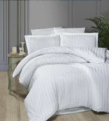 Постільна білизна сатин Люкс First Choice Broad Line White