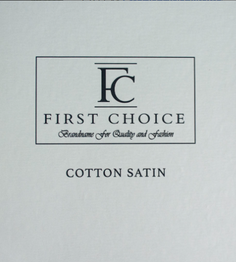 Постільна білизна сатин Люкс First Choice Broad Line White