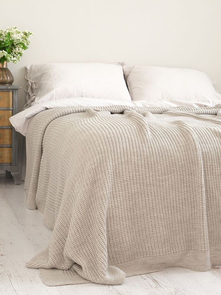 В'язаний плед - покривало Betires BRISTOL BEIGE