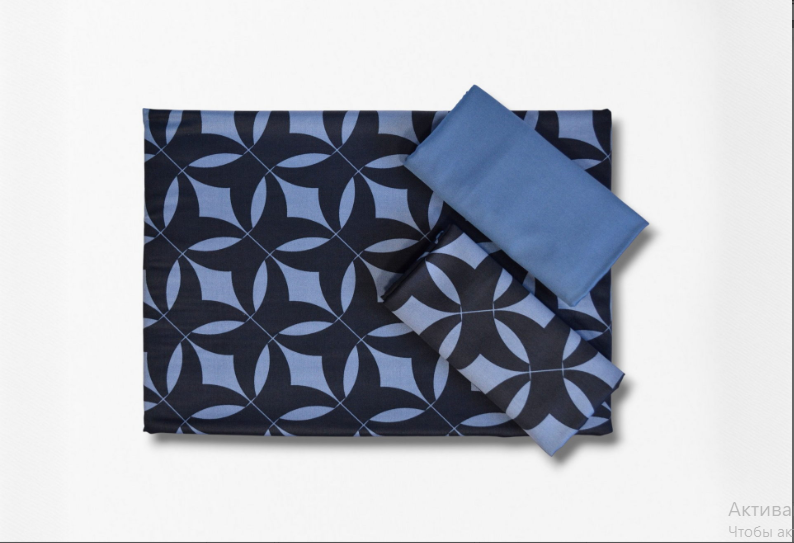 Комплект постільної білизни Issimo Cotton Satin 200х220 см Mondo Blue