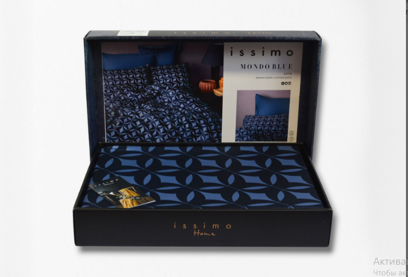 Комплект постільної білизни Issimo Cotton Satin 200х220 см Mondo Blue