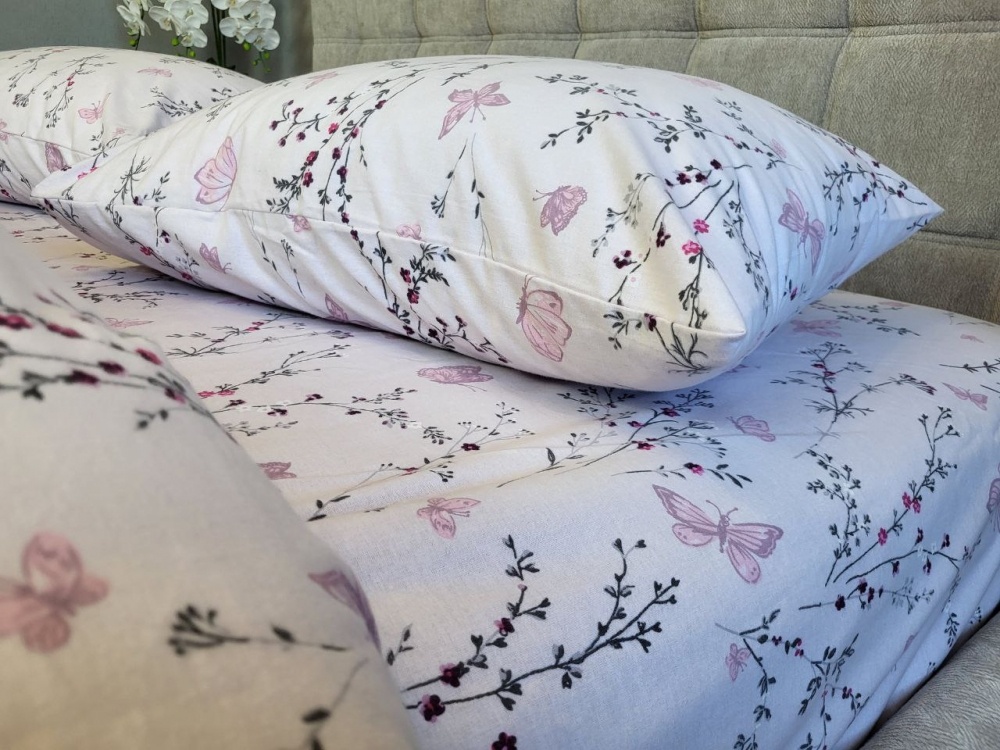 Постільна білизна фланель Комфорт текстиль Ніжність рожева, Turkish flannel
