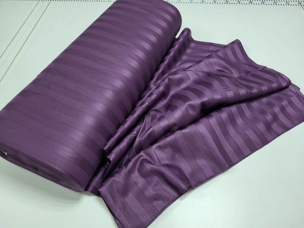 Постельное бельё сатин-страйп премиум Комфорт Текстиль Stripe PREMIUM, PURPLE FOAM 2/2см