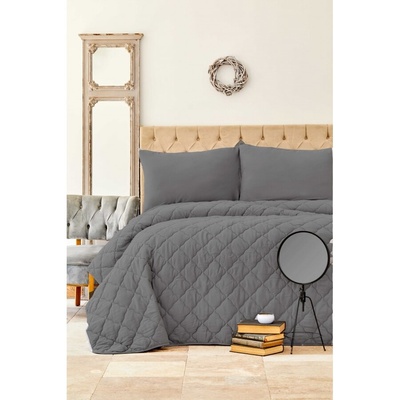 Набор постельное белье с одеялом Karaca Home - Cloudy gri серый