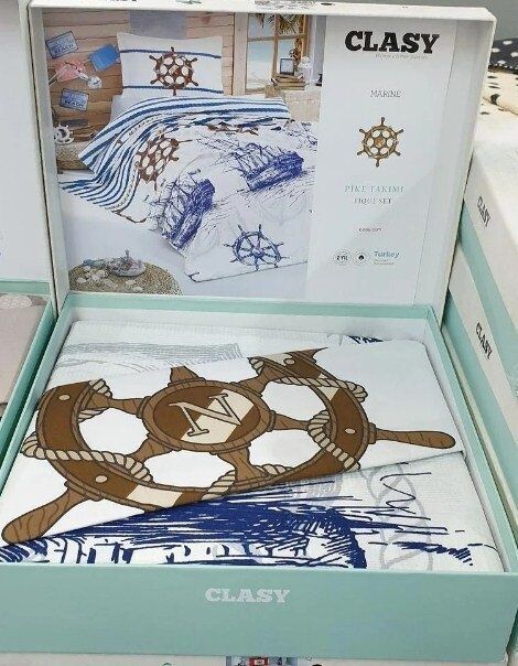 Летний комплект ПИКЕ CLASY для подростков ранфорс MARINE