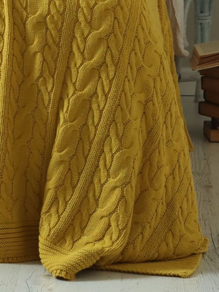 В'язаний плед-покривало LA MODNO Genova Sunflower