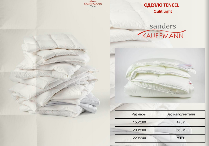 Ковдра тенсел Kauffmann Tencel Quilt Light Полегшене