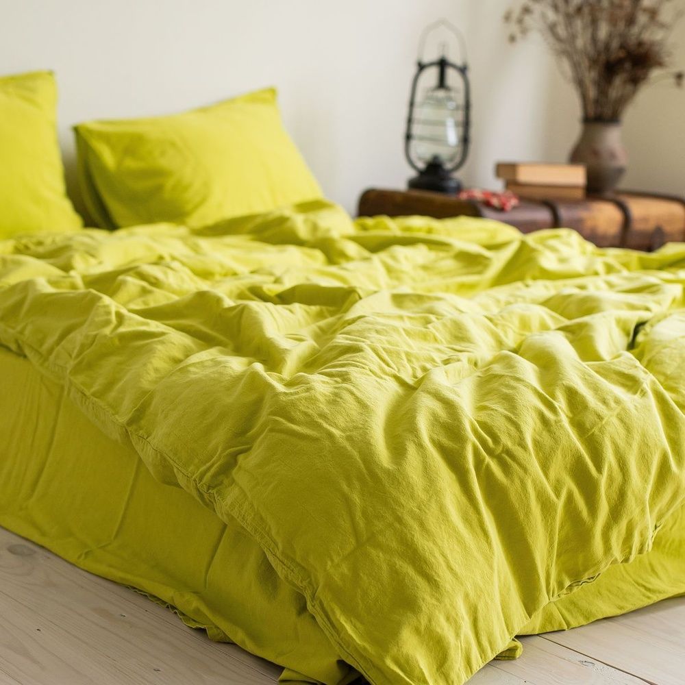 Наволочки вареный хлопок LA MODNO STONEWASHED LIME (2шт)