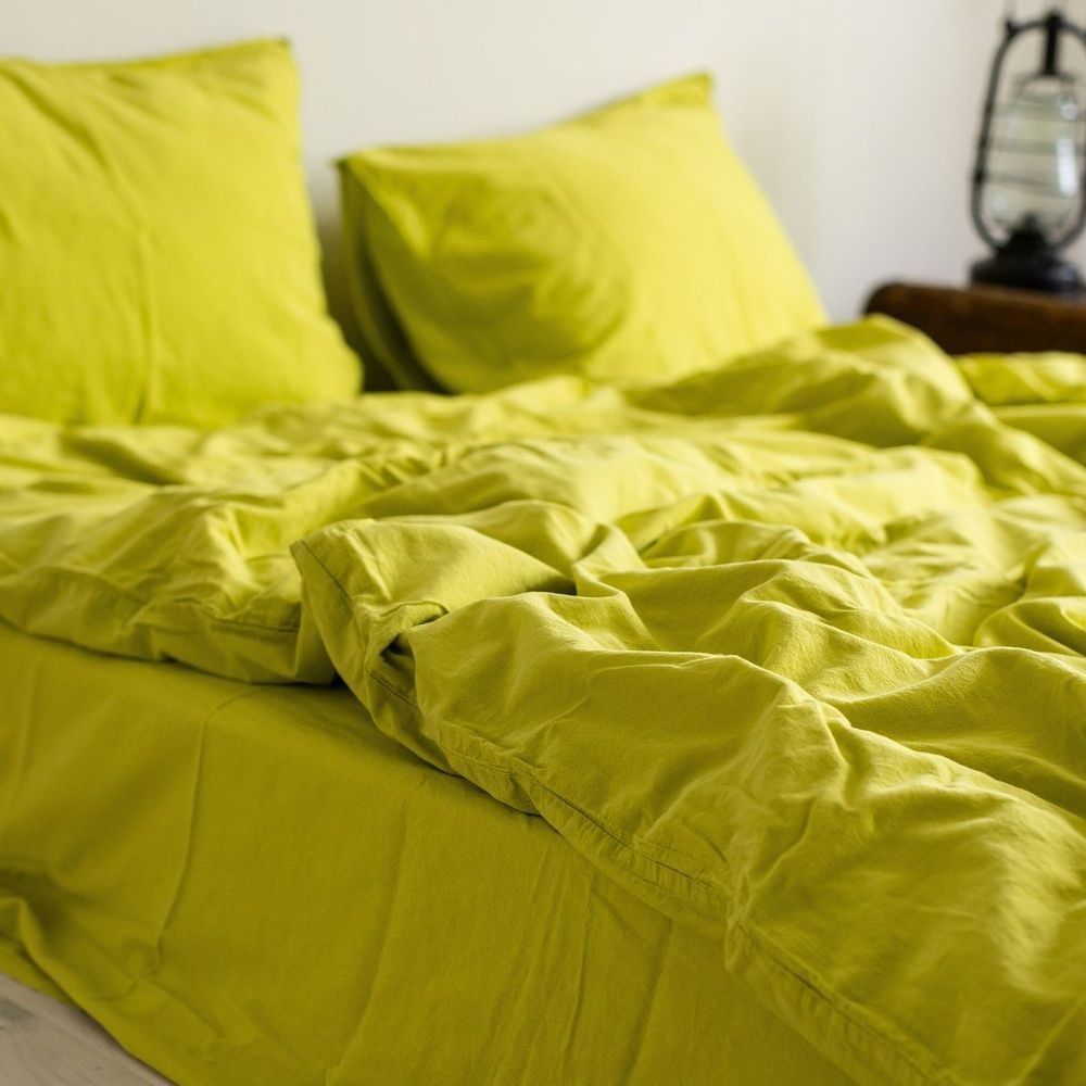 Наволочки вареный хлопок LA MODNO STONEWASHED LIME (2шт)