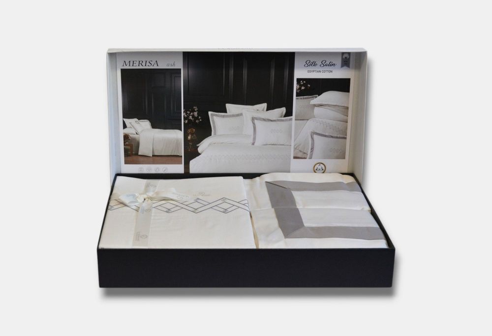 Постільна білизна сатин люкс La Romano Silk Satin Merisa Ash