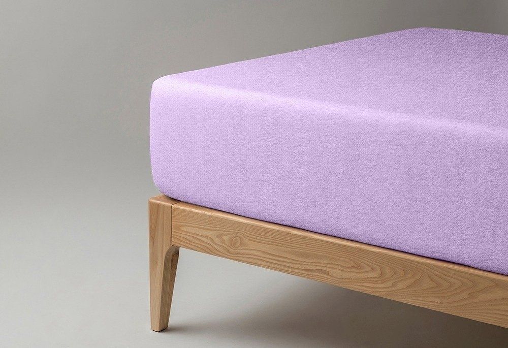 Простыня махровая на резинке U-tek Jersey Lilac