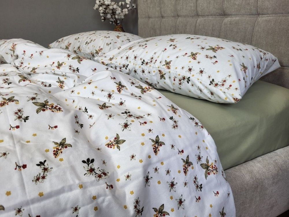 Постільна білизна фланель Комфорт текстиль Соната/фісташка, Turkish flannel