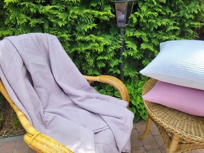 Покривало піке Комфорт Текстиль Вафелька, пудровий