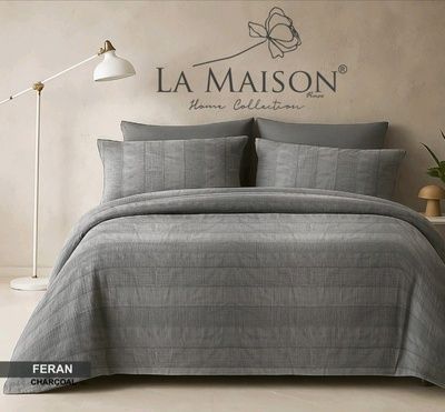 Постельное белье вареный хлопок муслин La Maison Feran charcoal