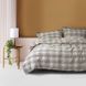 Постельное белье вареный хлопок Lotus Home Premium - Checked Madras серый 3