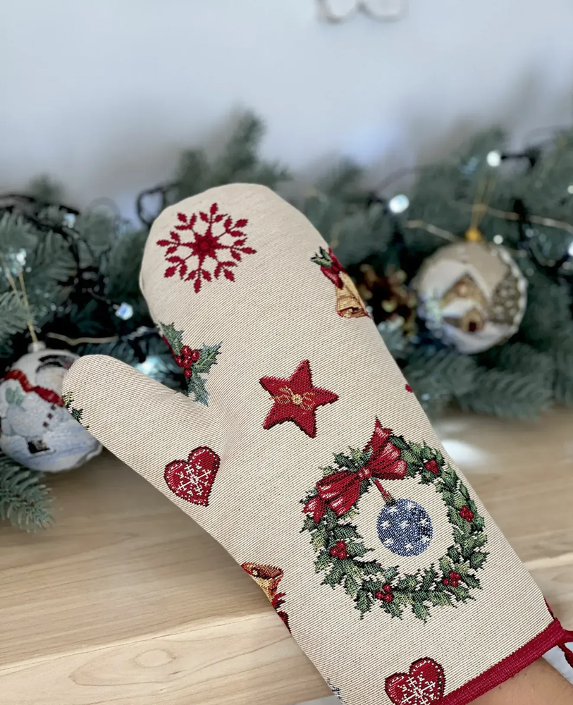 Рукавица кухонная гобеленовая MERRY-RK, 17х30 см