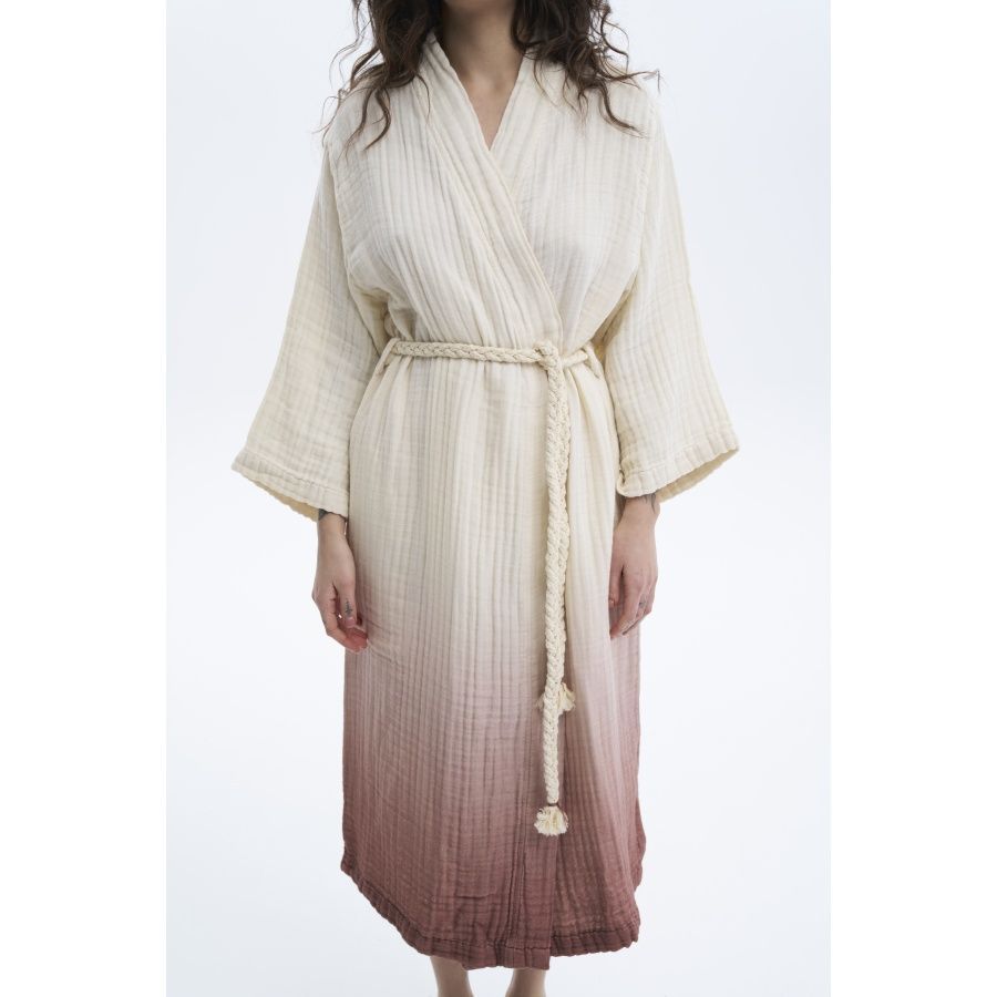 Мусліновий халат Lotus - Nitra muslin beige