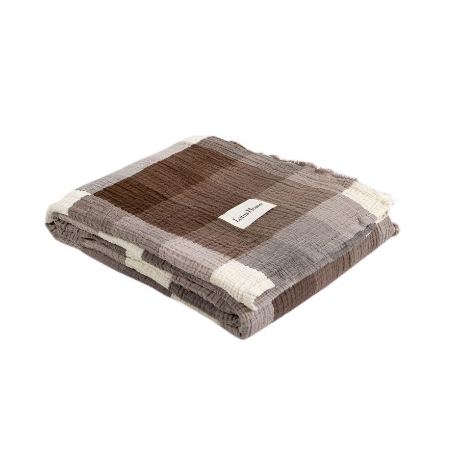 Покривало муслінове Lotus Home - Lucca muslin, Коричневий, Євро, 240х260 см, Без наволочок