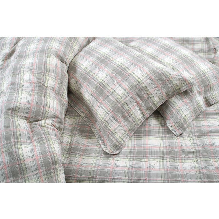 Постельное белье вареный хлопок Lotus Home Premium - Checked Madras серый