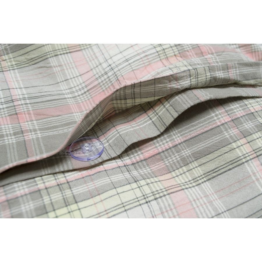 Постельное белье вареный хлопок Lotus Home Premium - Checked Madras серый