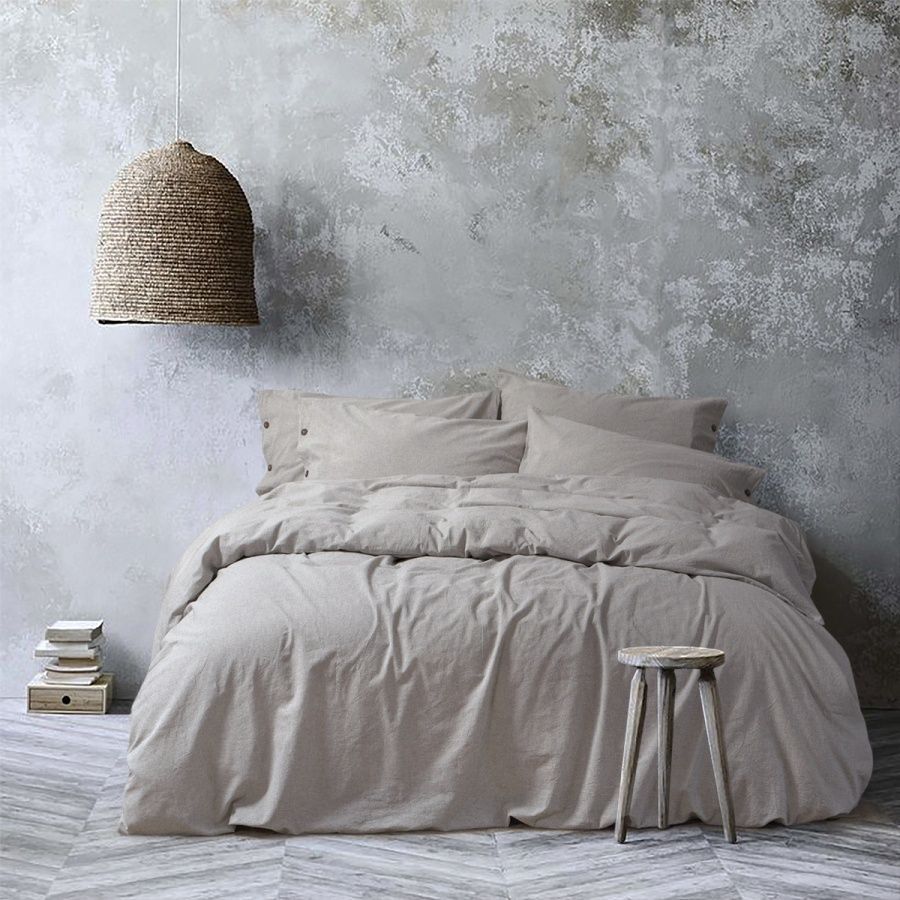 Постільна білизна варена бавовна Lotus Home Premium - Solid kahve-bej