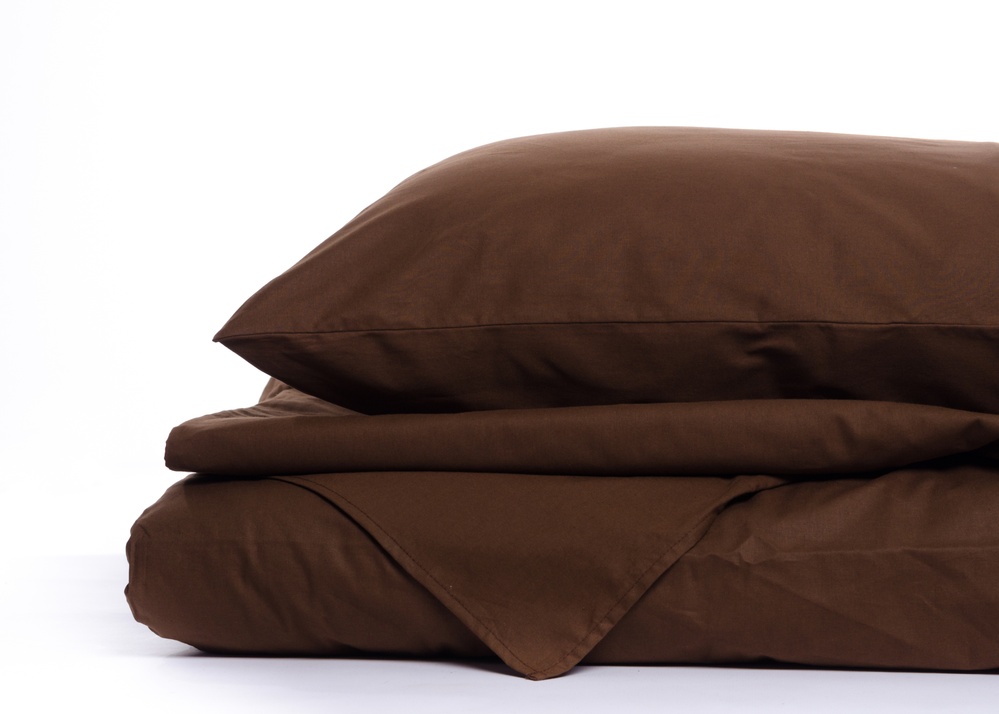 Комплект постельного белья Antoni Ранфорс Premium Бязь Шоколад Евро 200х220