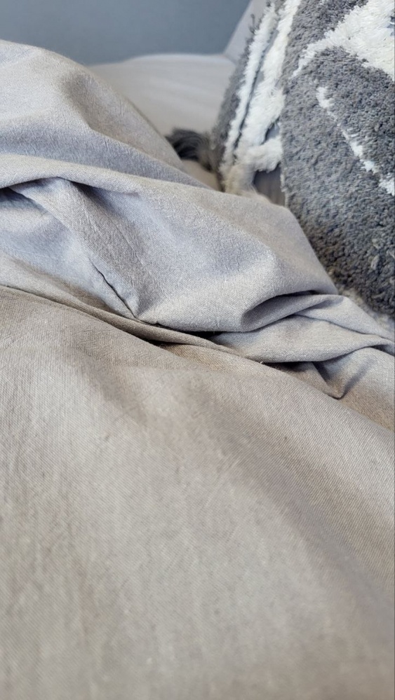 Постільна білизна варена бавовна Комфорт Текстиль Ash Gray, Washed Cotton W1221