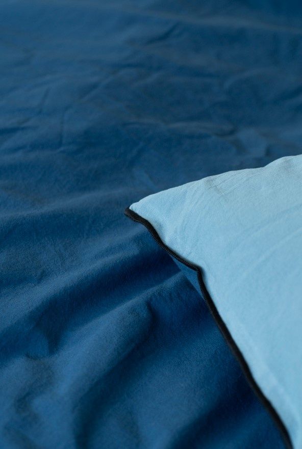 Постельное белье вареный хлопок Limasso Essualte doubleface Dress blue-Mavisi