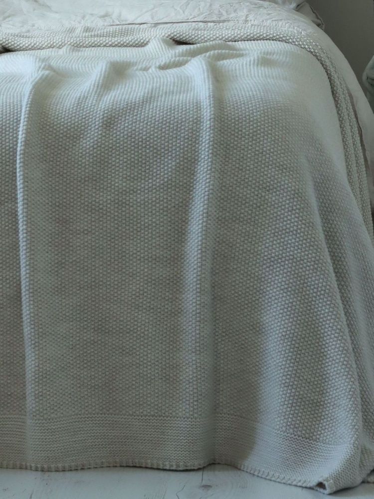 Вязаный плед-покрывало LA MODNO Corn Natural Linen