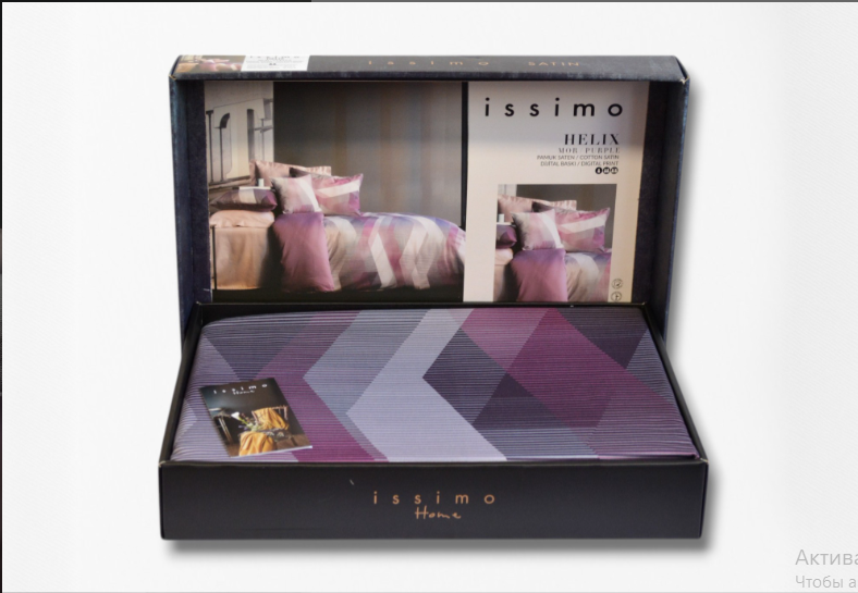 Постельное белье Issimo Digital Satin 200х220 см Helix Purple