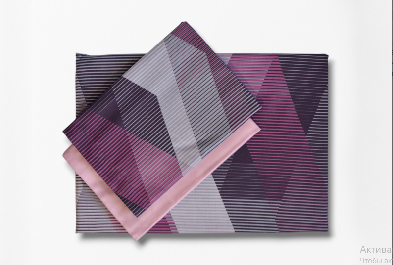 Постельное белье Issimo Digital Satin 200х220 см Helix Purple